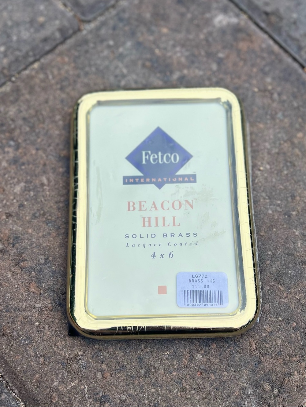 Vintage 90s Fetco Beacon Hill Solid Brass 4x6 Picture Frame NIP